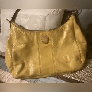 Coach Yellow Leather Shoulder Bag